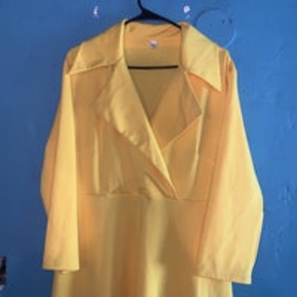 Yellow blazer dress for plus size women - Picture 1 of 6